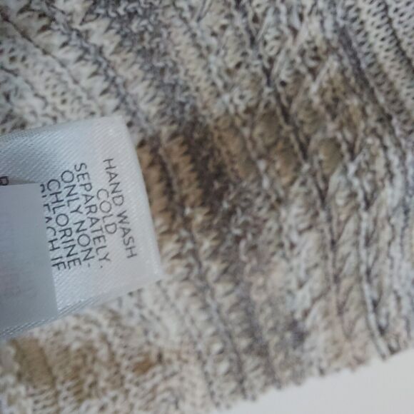 J. JILL Women V-neck Sweater  Cream Tan Knit Short Sleeve Size XL - Picture 6 of 7